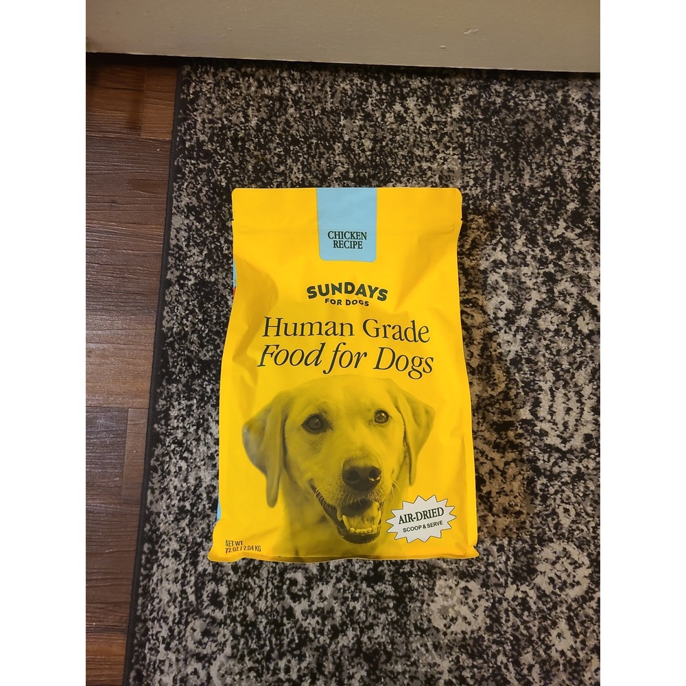 Sundays For Dogs Human Grade Air-Dried Dog Food Chicken Recipe 72 oz 4.5 lb Bag